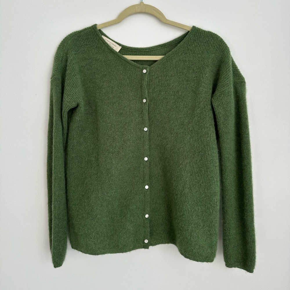 Sézane Gaspard Cardigan - Garden Green